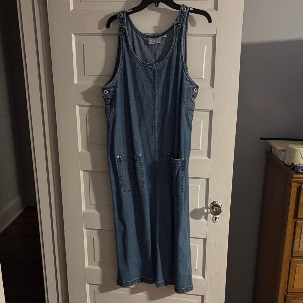 Vintage Carolina Blues Denim Maxi Dress